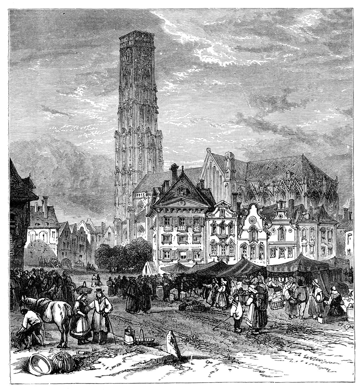 Pohled v Mechelen, Belgie, 1900 od Unbekannt