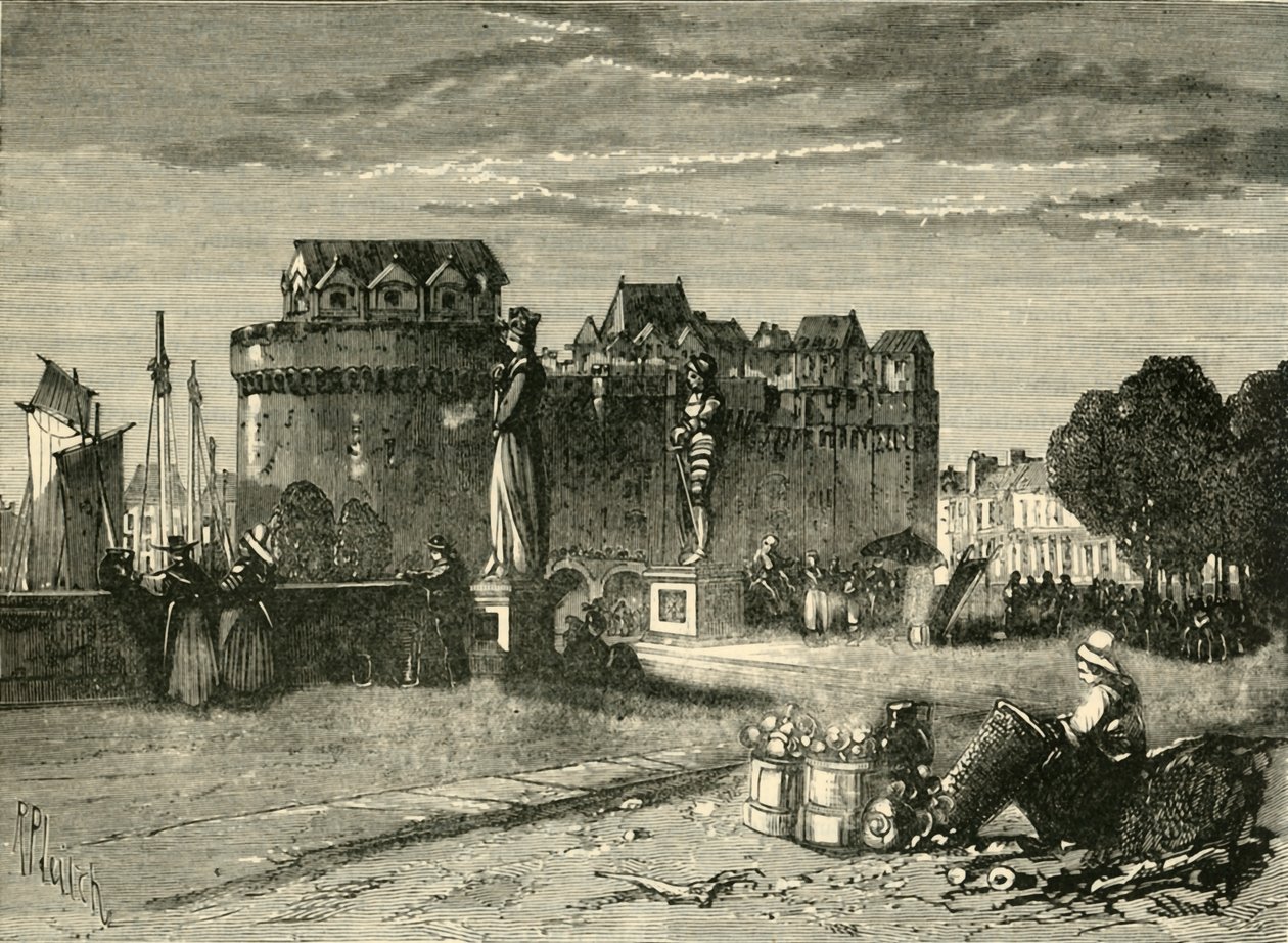 Pohled v Nantes, 1890. od Unbekannt