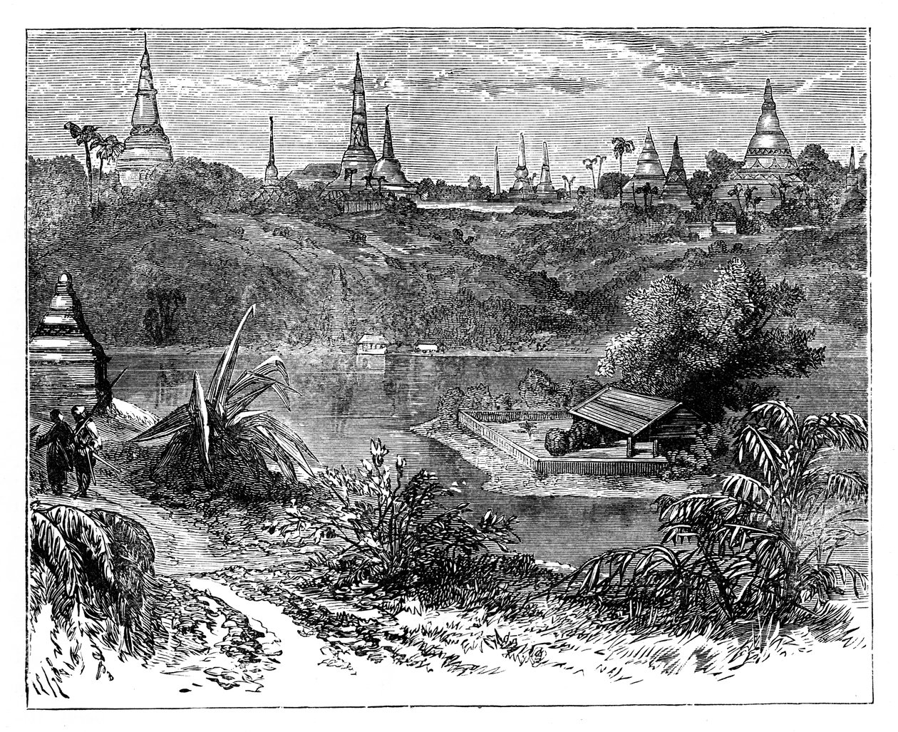 Pohled poblíž Rangúnu, Barma, c1888 od Unbekannt