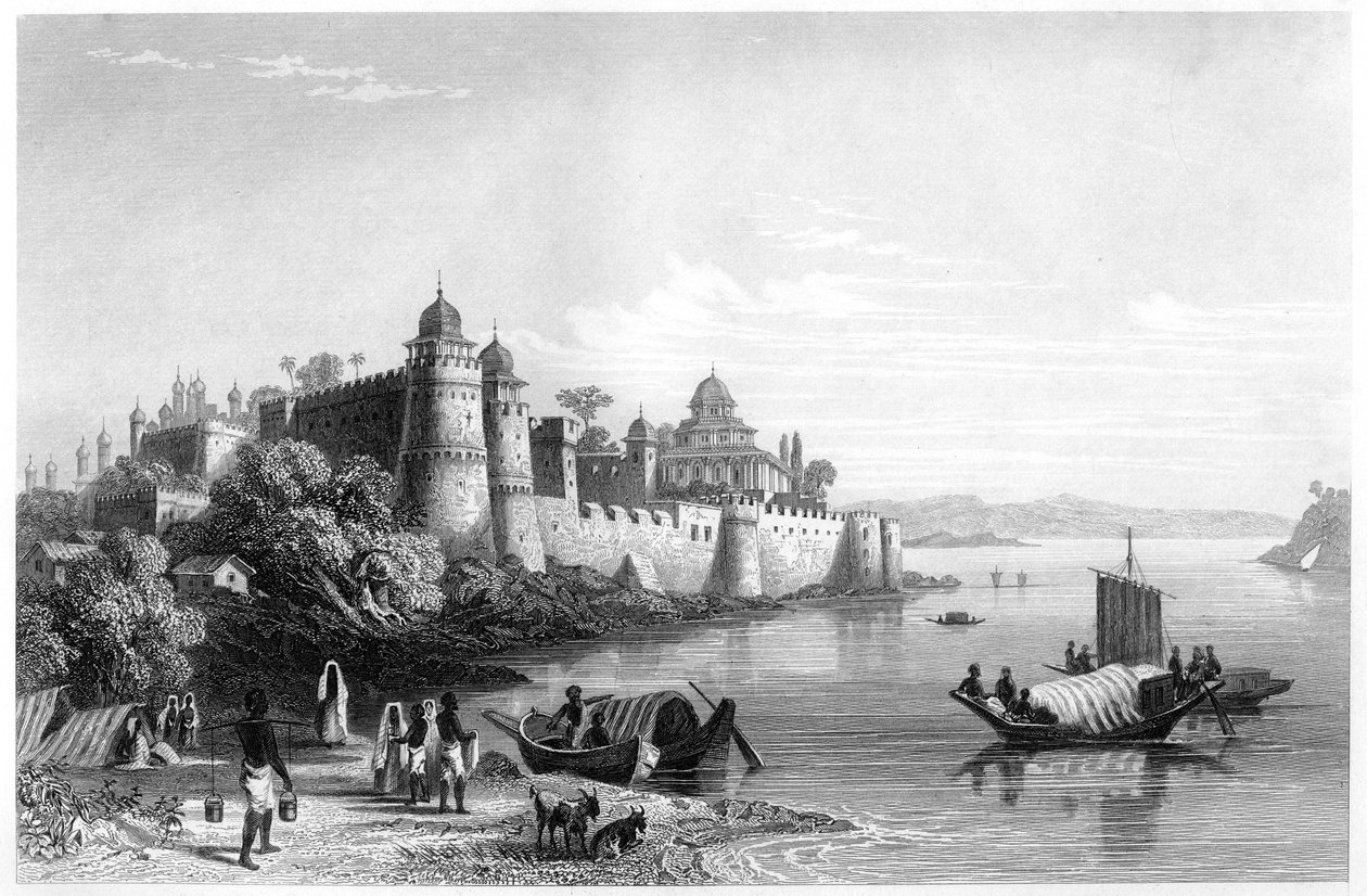 Pohled na Allahabad, ukazující pevnost, c1860 od Unbekannt
