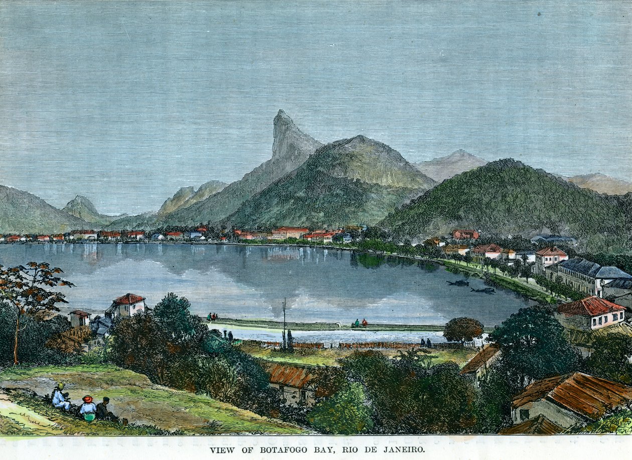 Pohled na záliv Botafogo, Rio de Janeiro, Brazílie, c1880 od Unbekannt