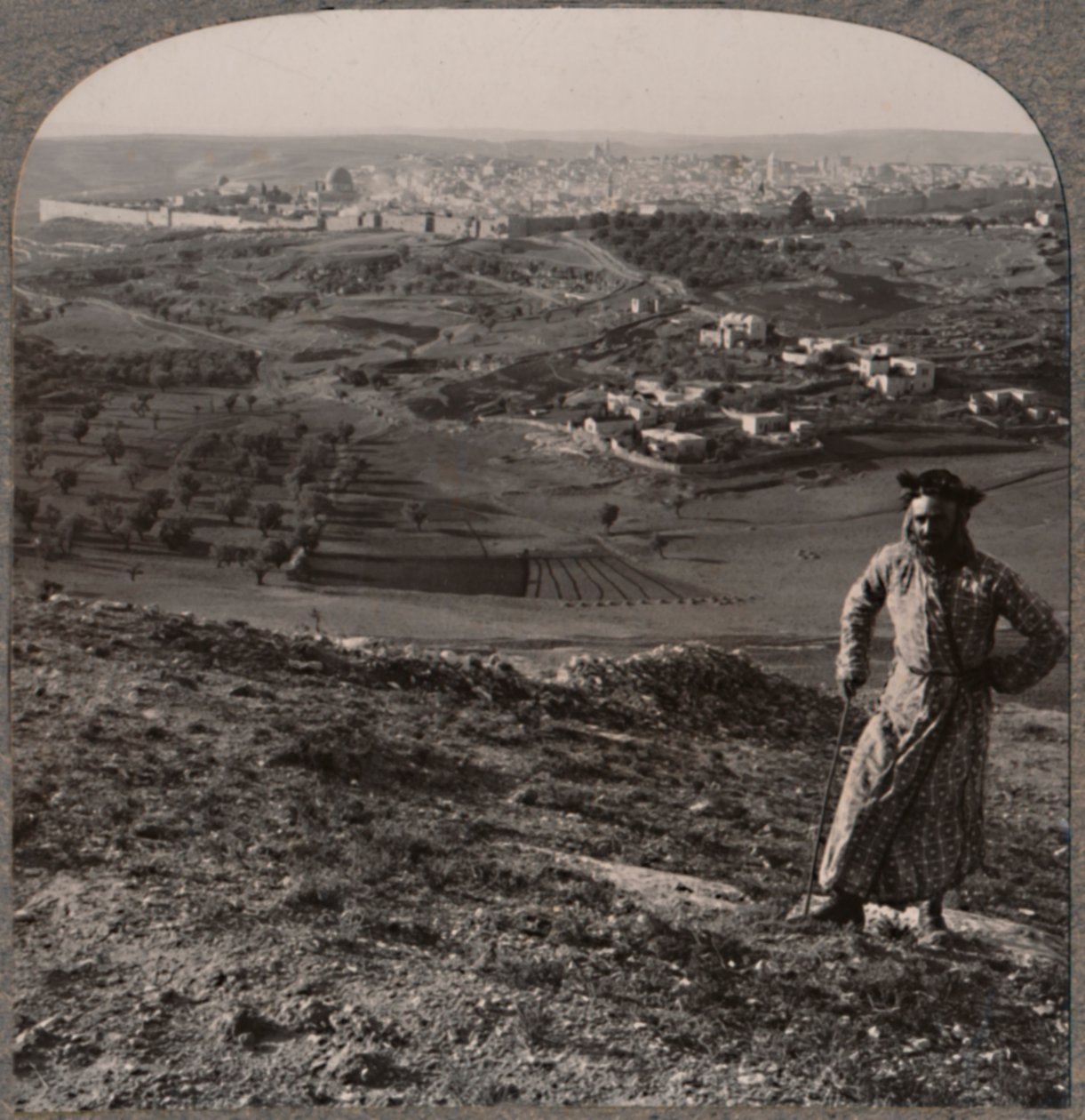 Pohled na Jeruzalém z hory Scopus, c1900 od Unbekannt