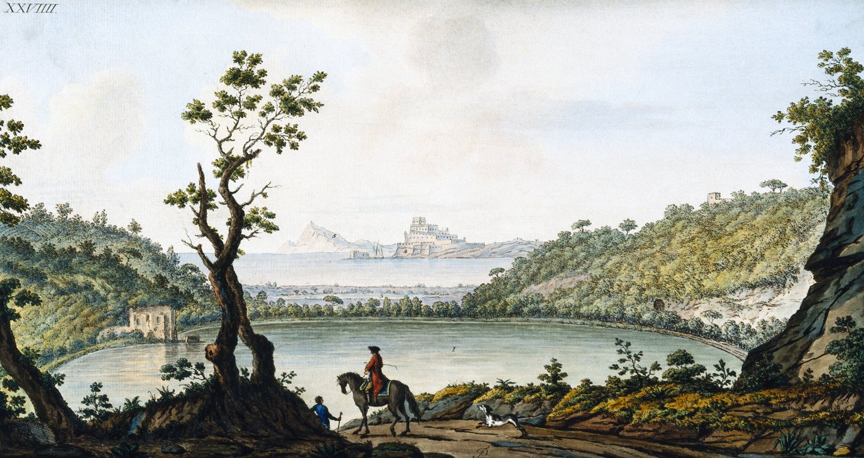Pohled na jezero Avernus od Unbekannt