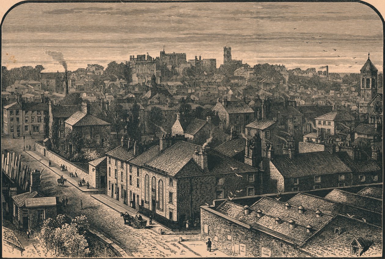 Pohled na Lancaster, c19. století od Unbekannt