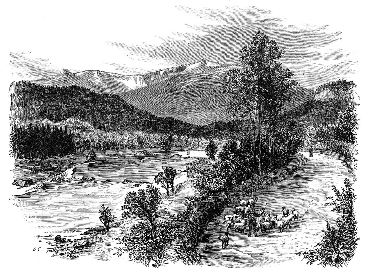 Pohled na Lochnagar, Skotsko, 1900 od Unbekannt