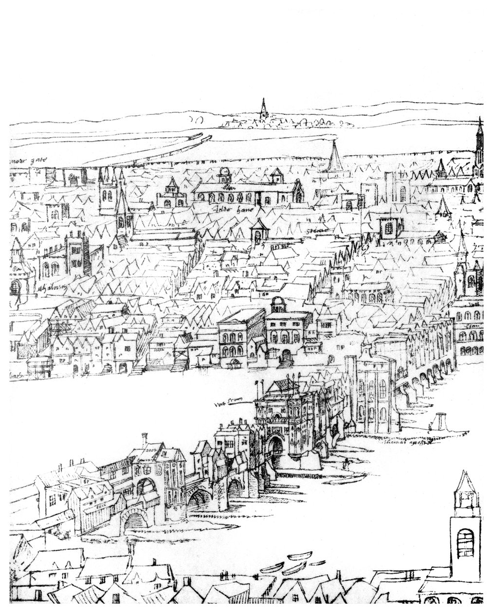 Pohled na Londýn, 16. století 1886 od Unbekannt