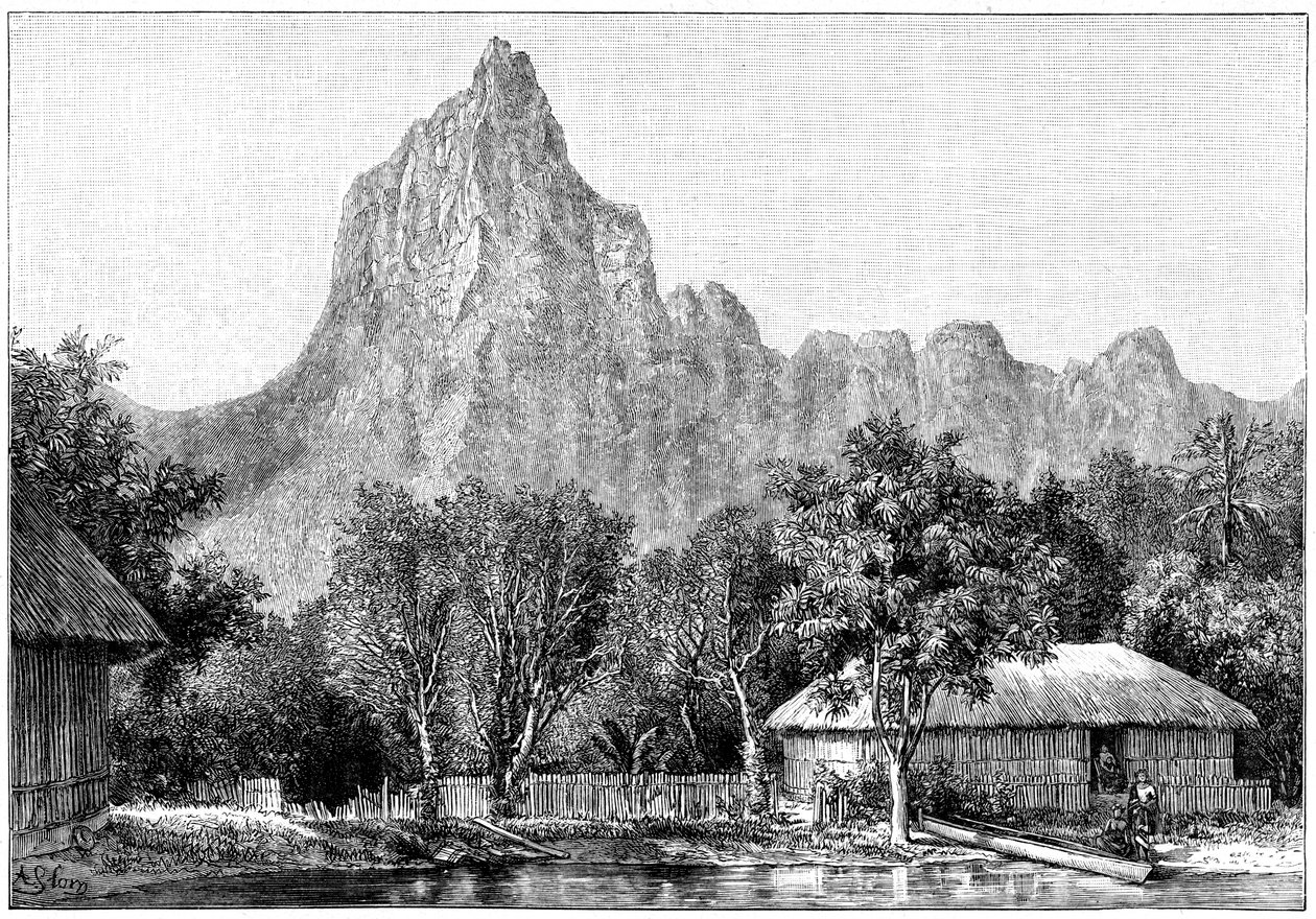 Pohled na Tahiti, 1898 od Unbekannt