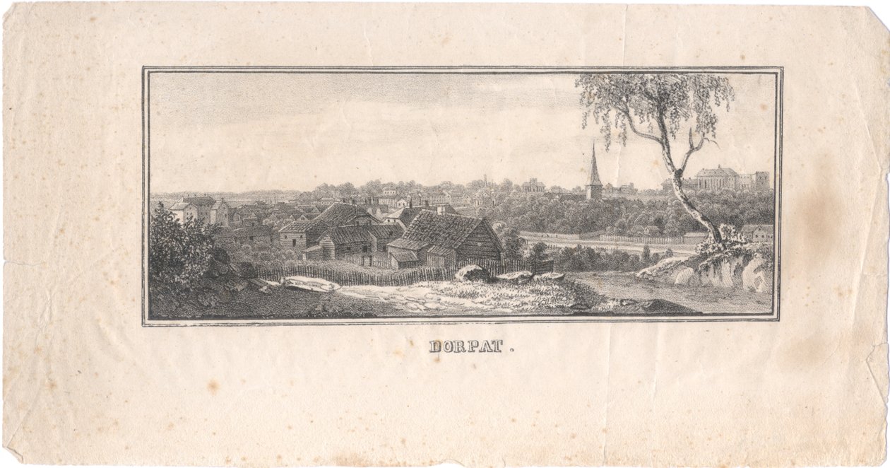 Pohled na Tartu, 1800 od Unbekannt