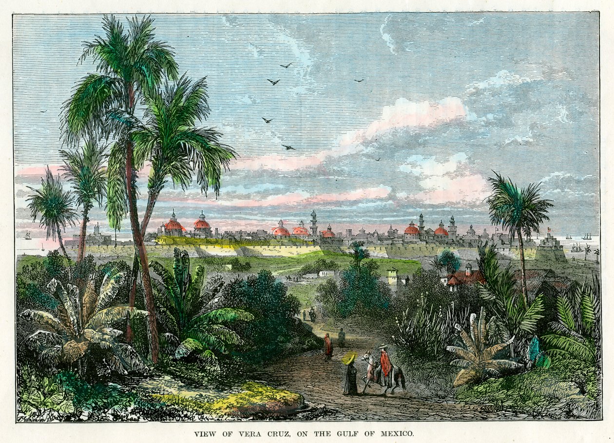 Pohled na Vera Cruz, na Mexický záliv, Mexiko, c1880 od Unbekannt