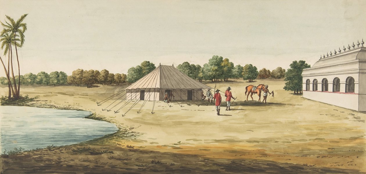 Pohled na Chaudézie v interiéru stanu anglického cestovatele, ca. 1828-30. od Unbekannt