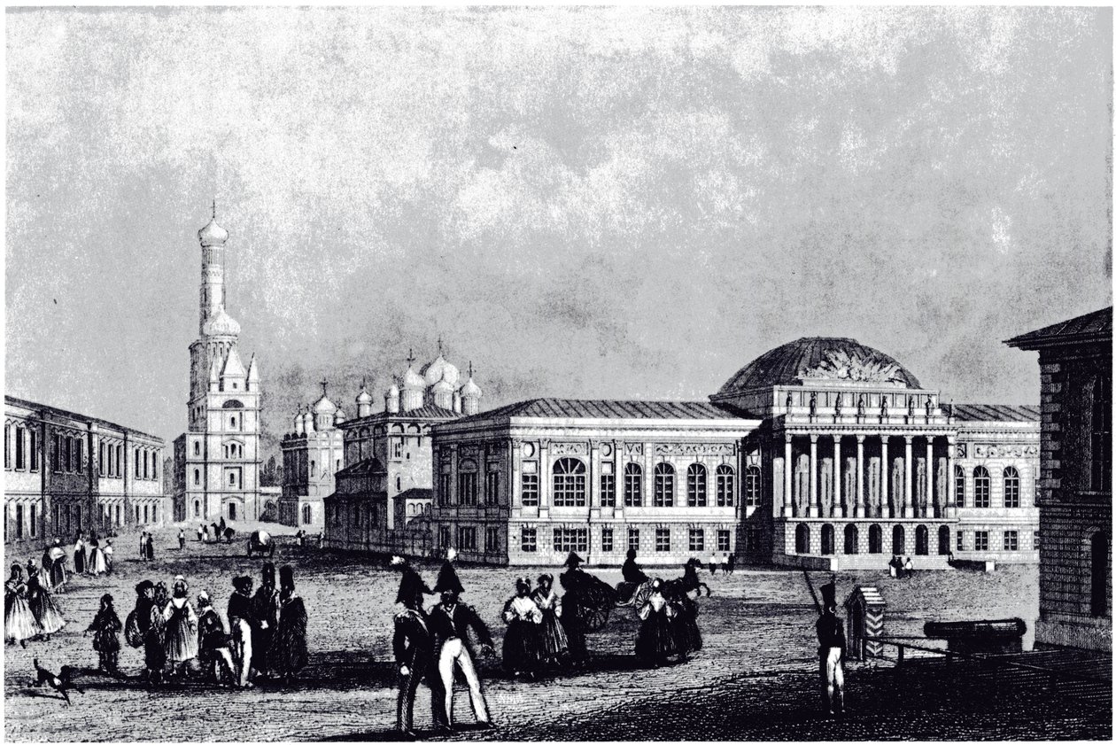 Pohled na zbrojnici v Moskvě, cca 1835 od Unbekannt