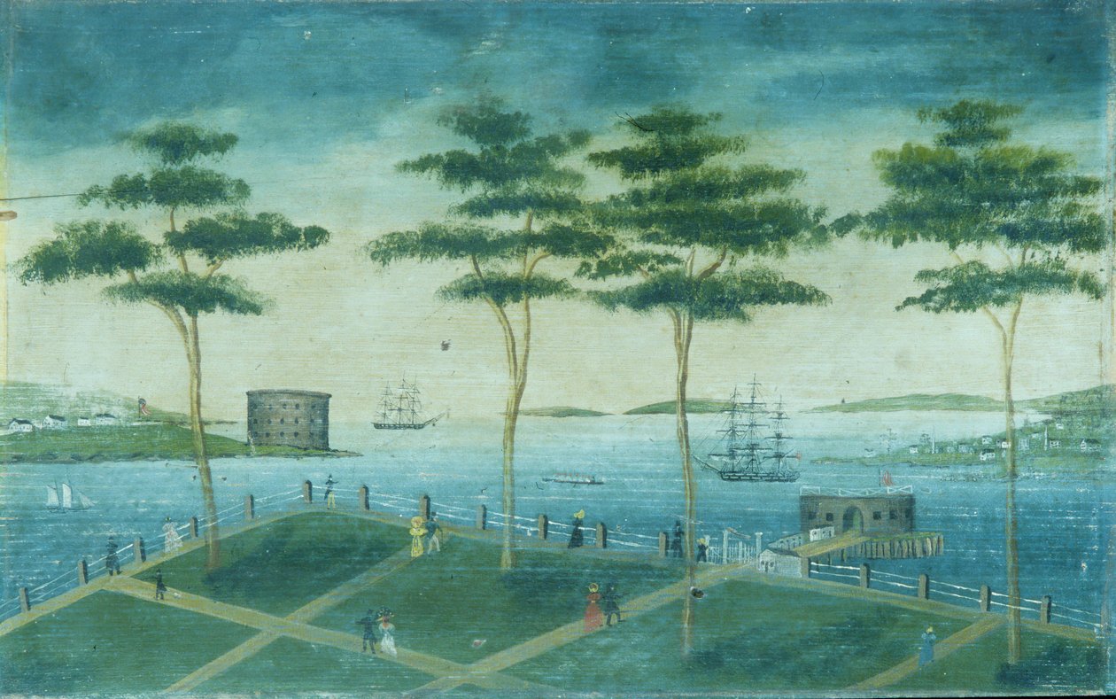 Pohled na baterii, New York, 1800-1850. od Unbekannt