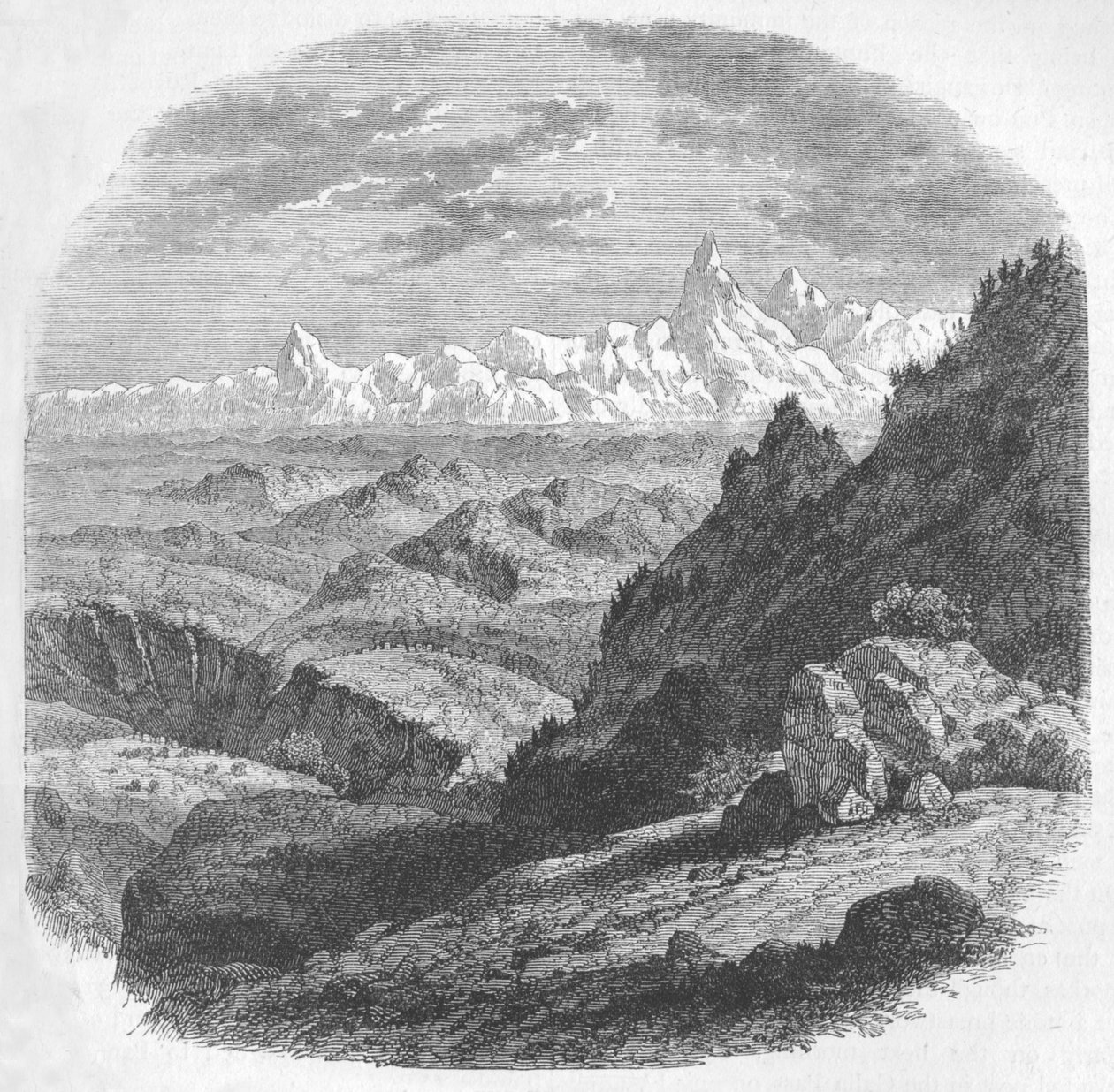 Pohled na Himálajské pohoří, c1880 od Unbekannt