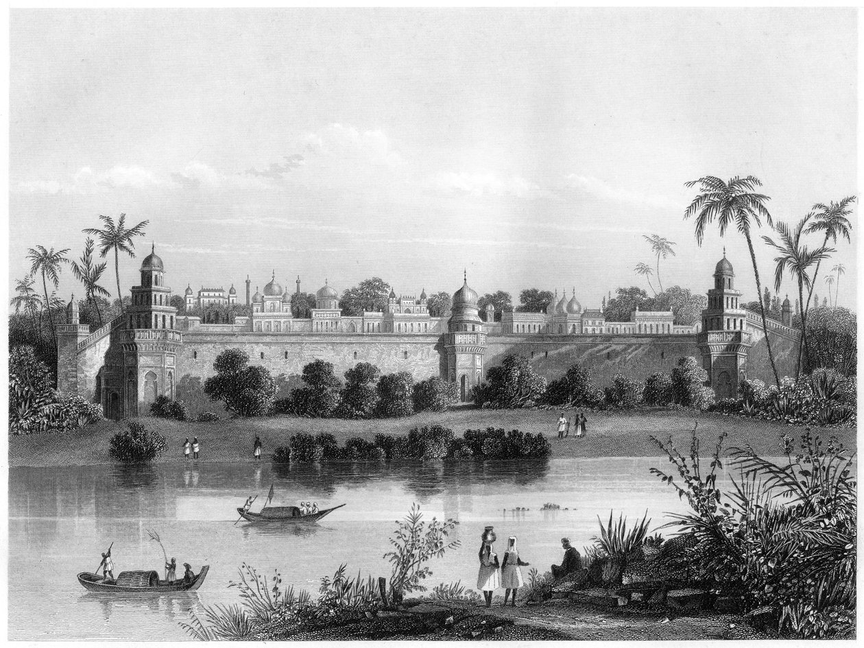 Pohled na palác Agra, od řeky, c1860 od Unbekannt