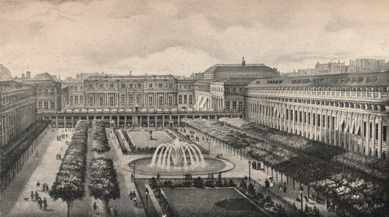 Pohled na Palais-Royal v roce 1834, 1915 od Unbekannt