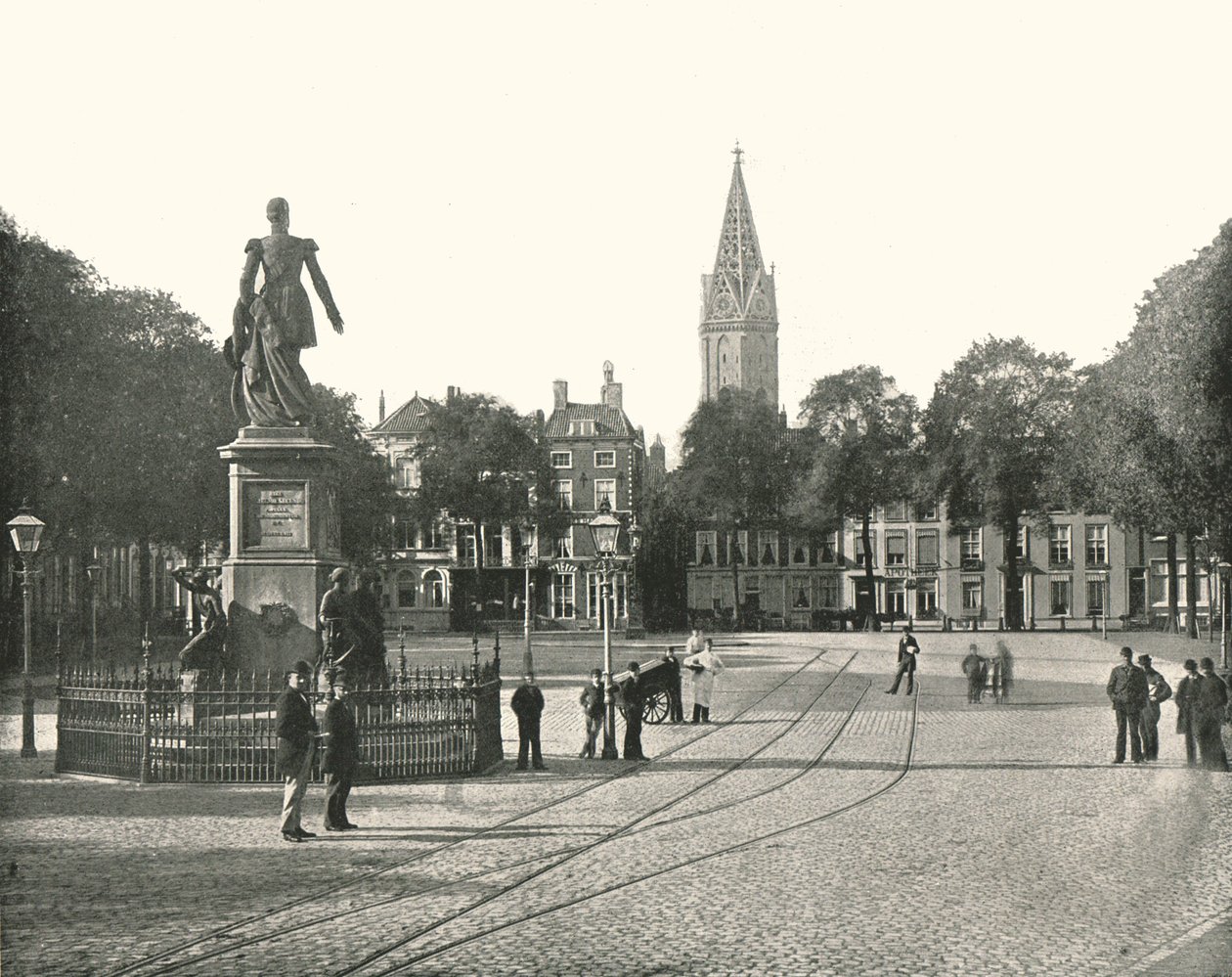 Pohled na náměstí Vyverberg, Haag, Nizozemsko, 1895. od Unbekannt