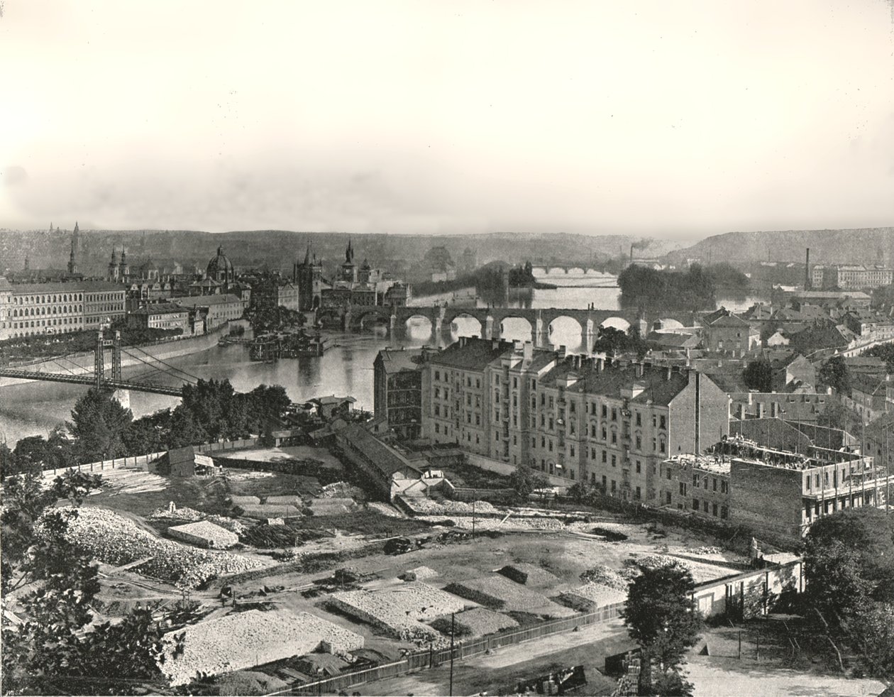 Pohled na město Prahu, Československo, 1895. od Unbekannt