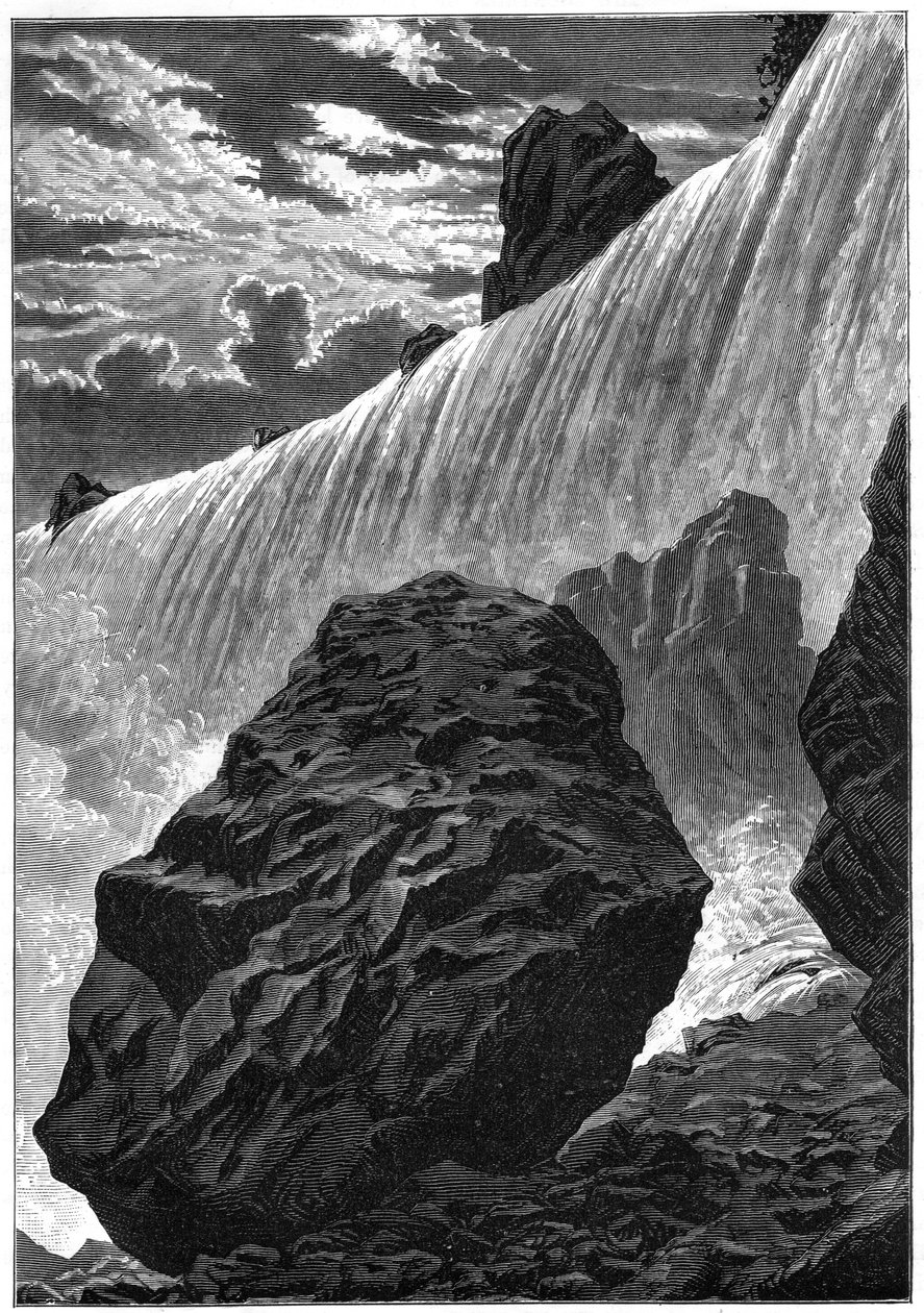 Pohled na vodopády Niagara, 1877 od Unbekannt