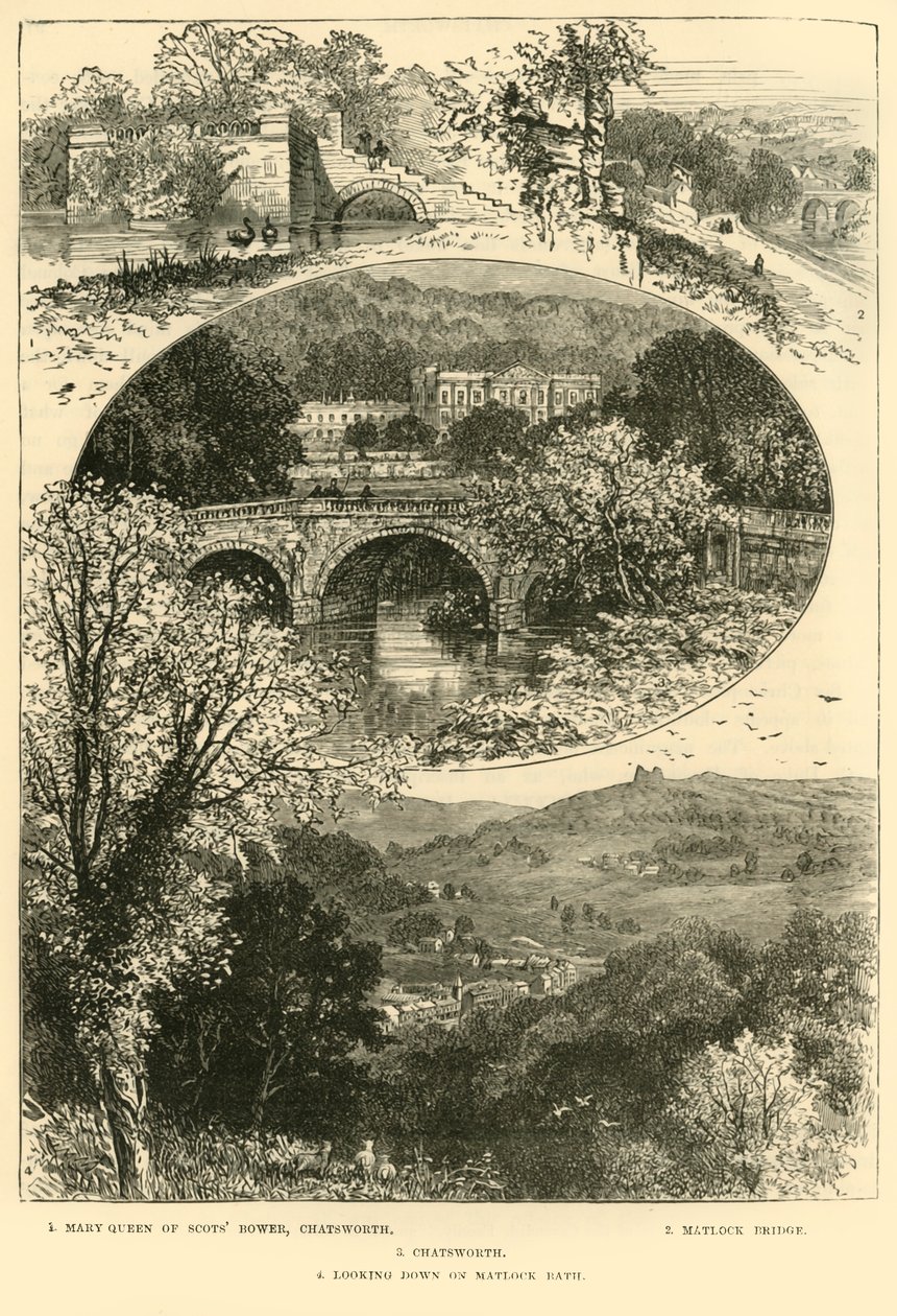 Pohledy v Chatsworth a Matlock, 1898. od Unbekannt