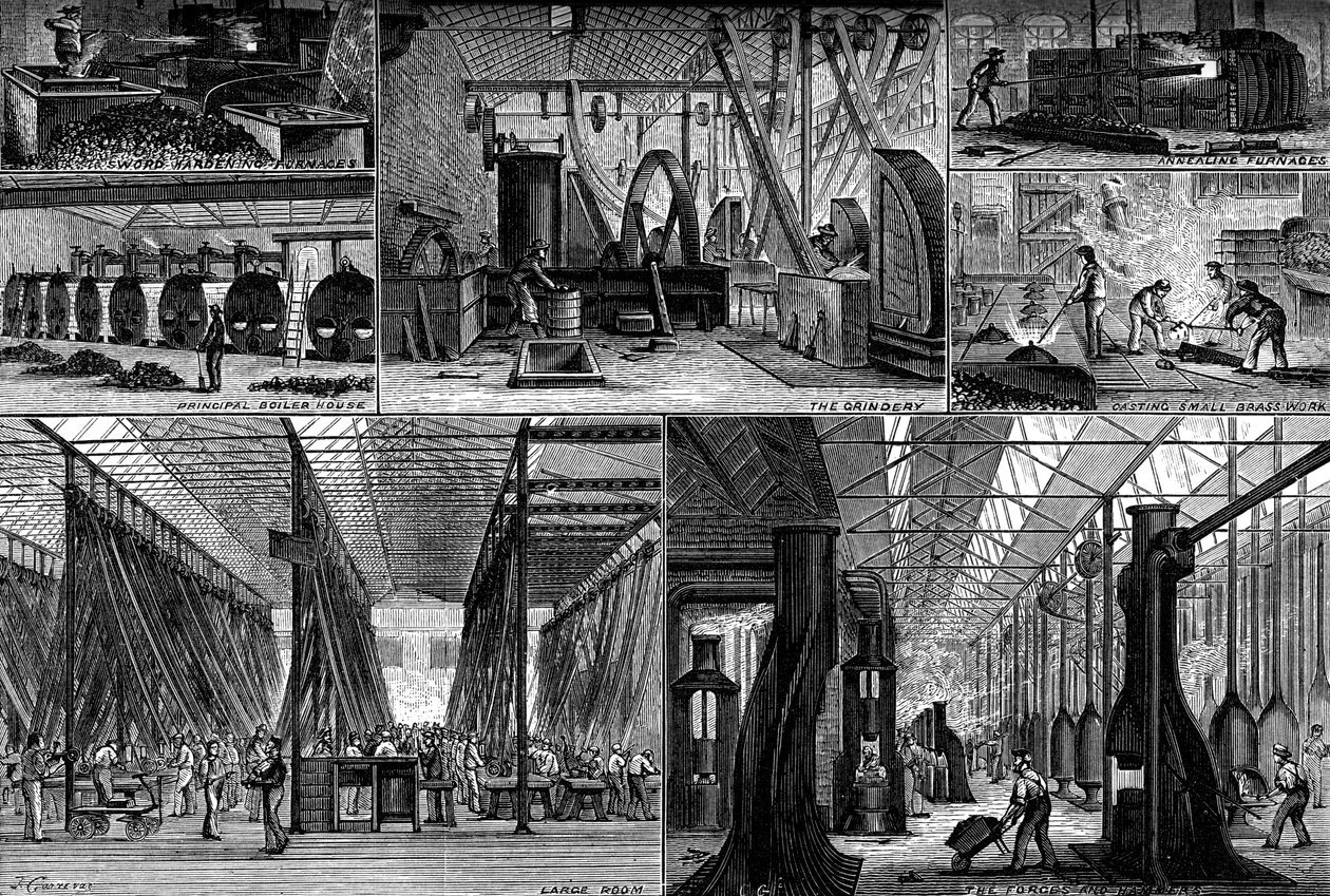 Pohledy v Royal Small Arms Factory, Enfield, c1880 od Unbekannt