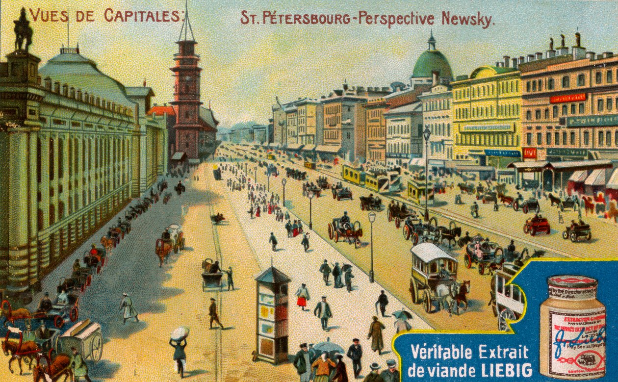 Pohledy na hlavní města: Něvský prospekt, St Petersburg, c1900 od Unbekannt