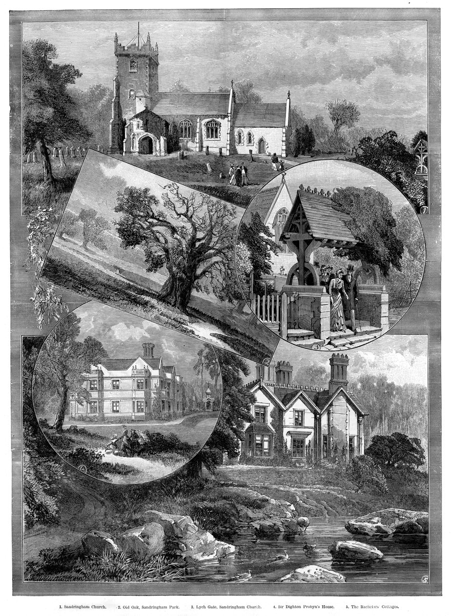 Pohledy na Sandringham, Norfolk, 1887 od Unbekannt