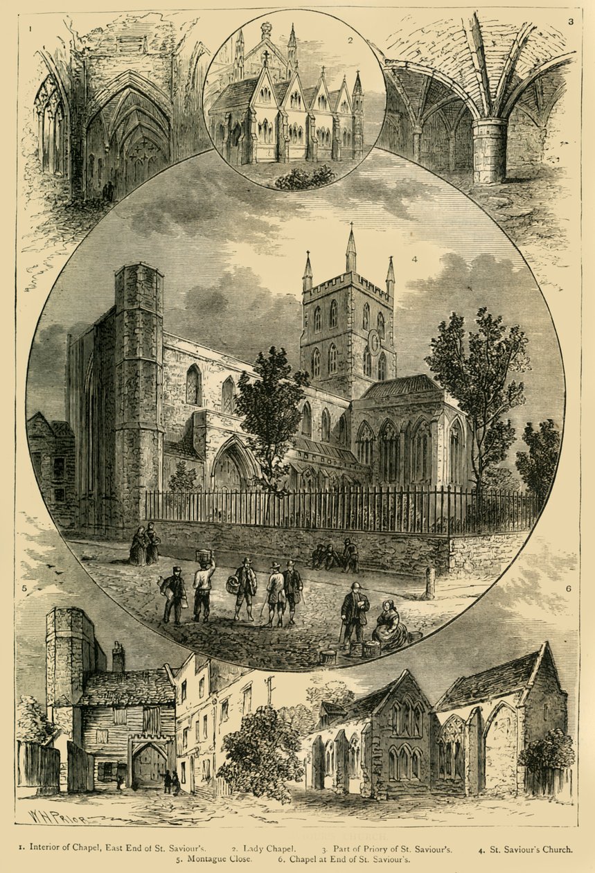 Pohledy na kostel St. Saviors, c1878. od Unbekannt