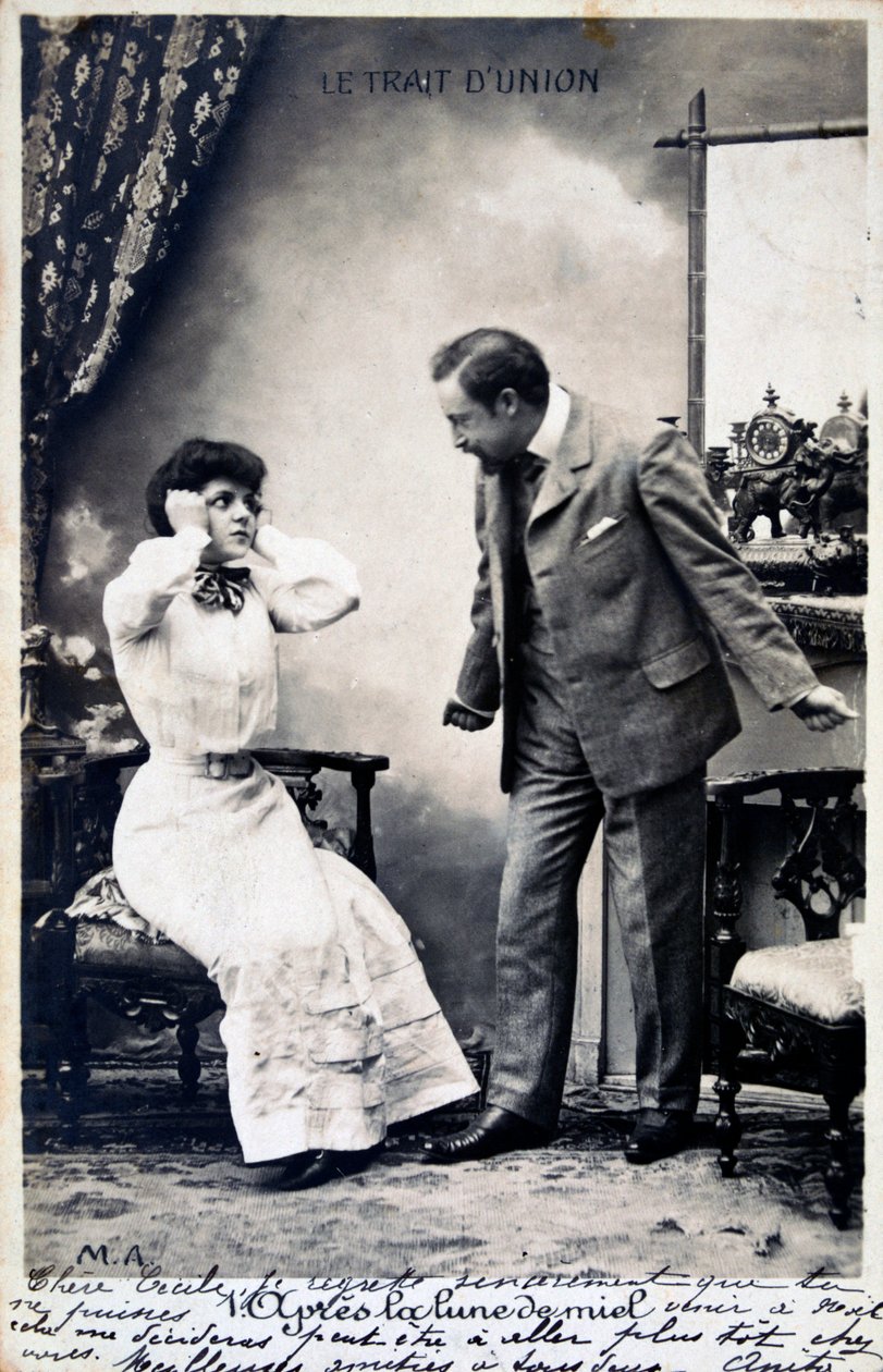 Vintage francouzská pohlednice, c1900 od Unbekannt