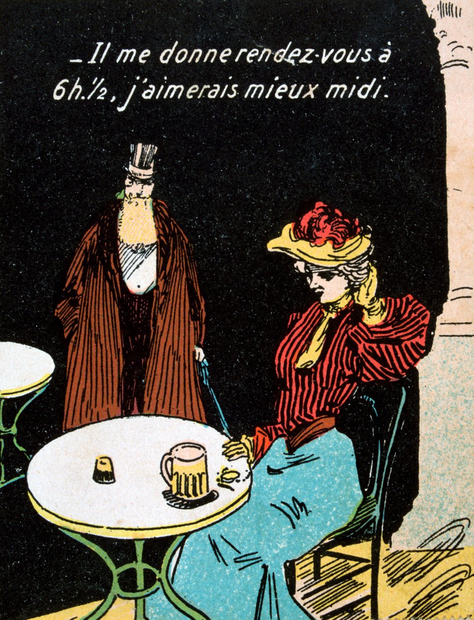 Vintage francouzská pohlednice, c1900 od Unbekannt
