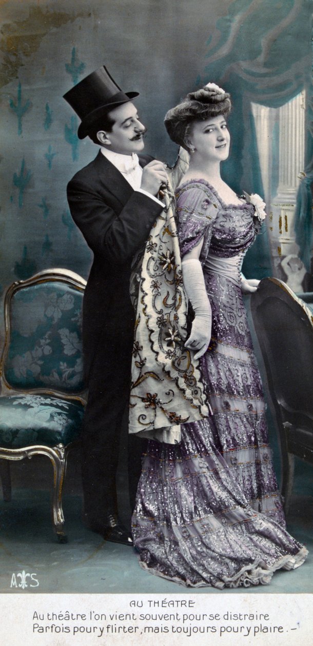 Vintage francouzská pohlednice, c1900 od Unbekannt