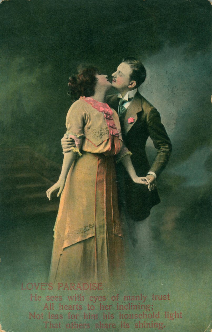 Vintage romantická pohlednice od Unbekannt