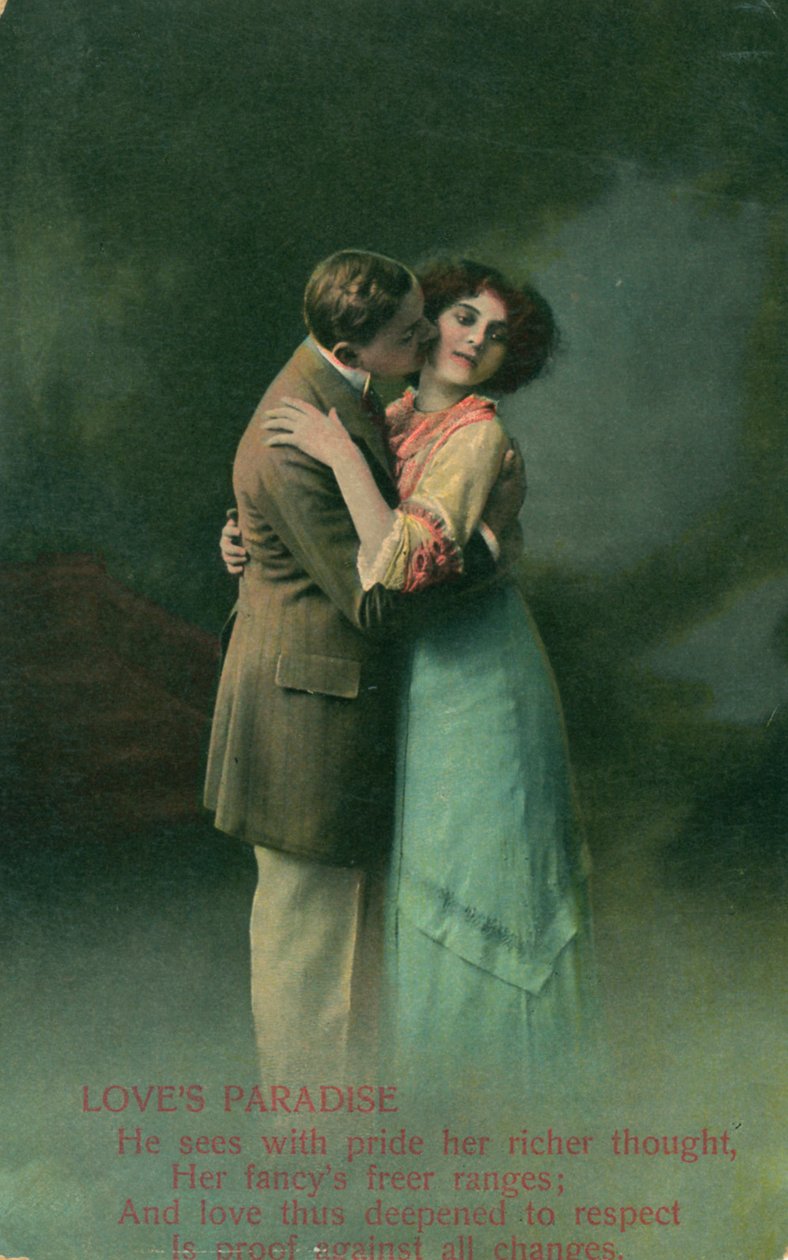 Vintage romantická pohlednice od Unbekannt