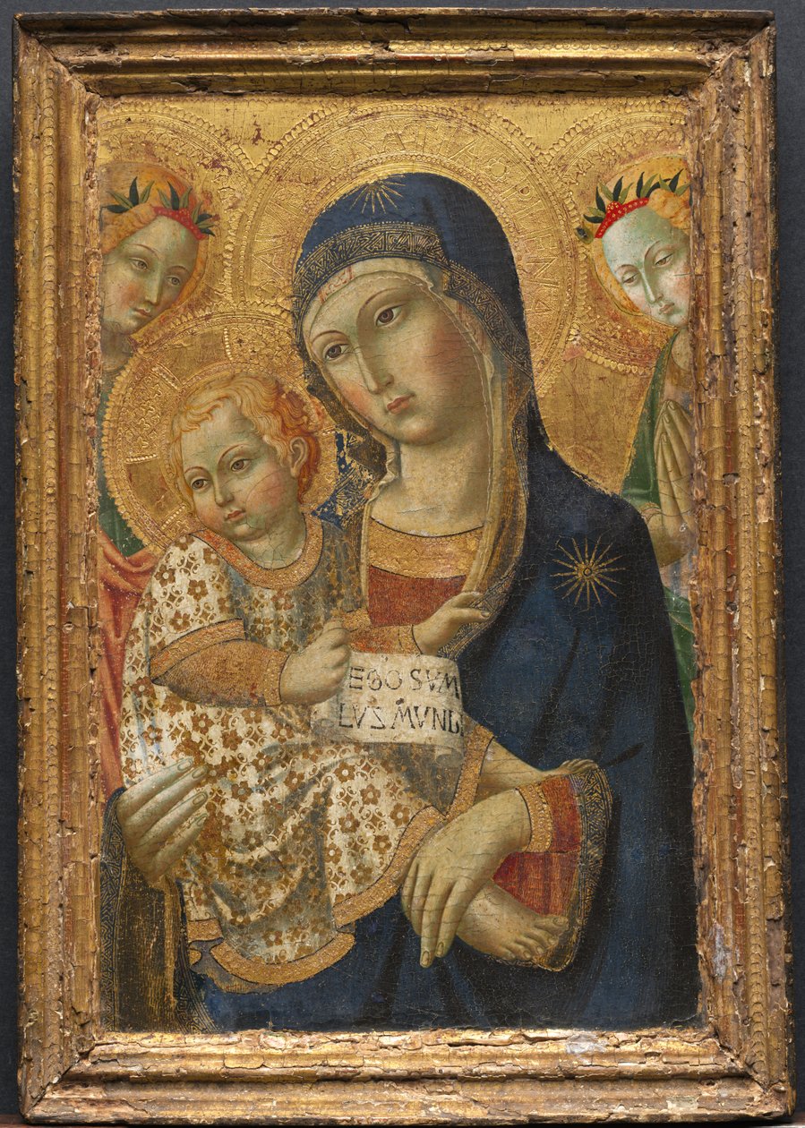Panna a dítě na trůnu, 19. století. od Unbekannt