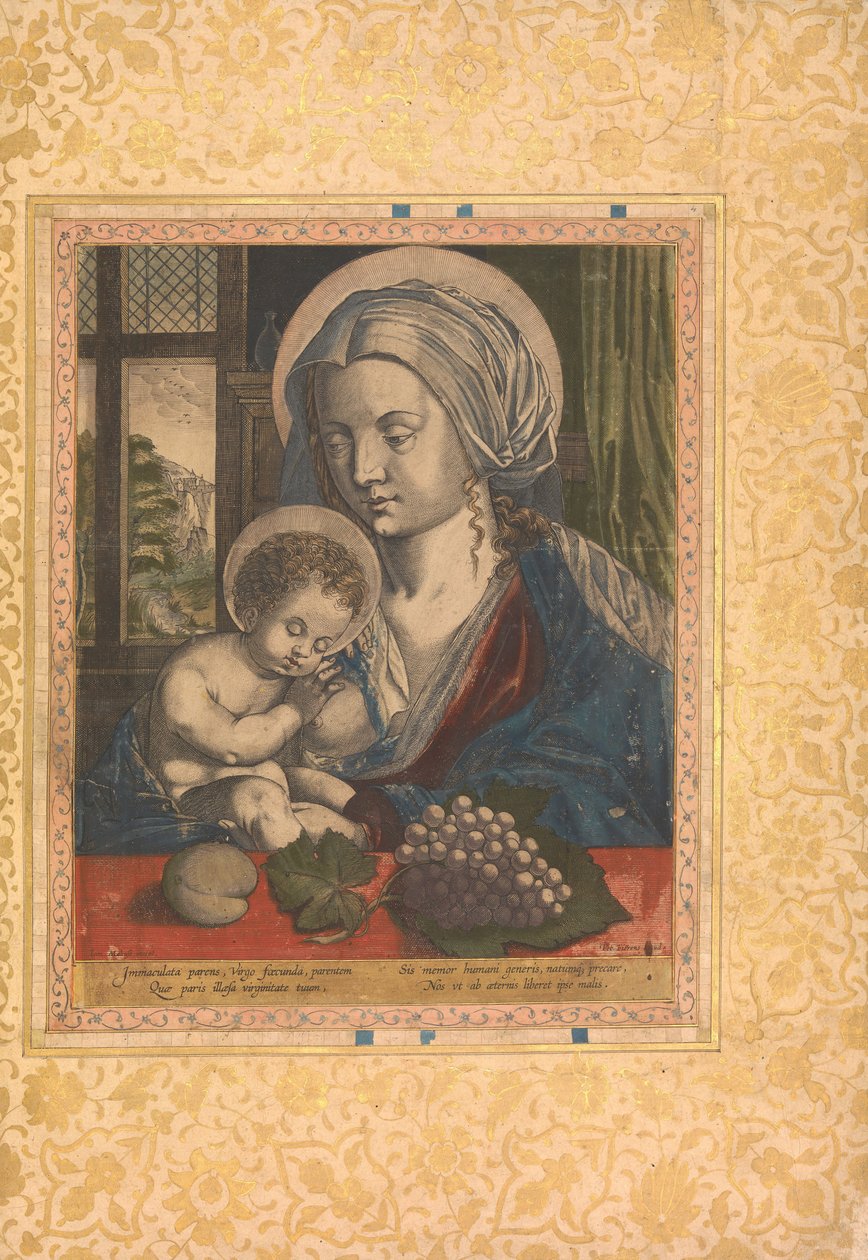 Panna a dítě, Folio z Belliniho alba, ca. 1600. od Unbekannt