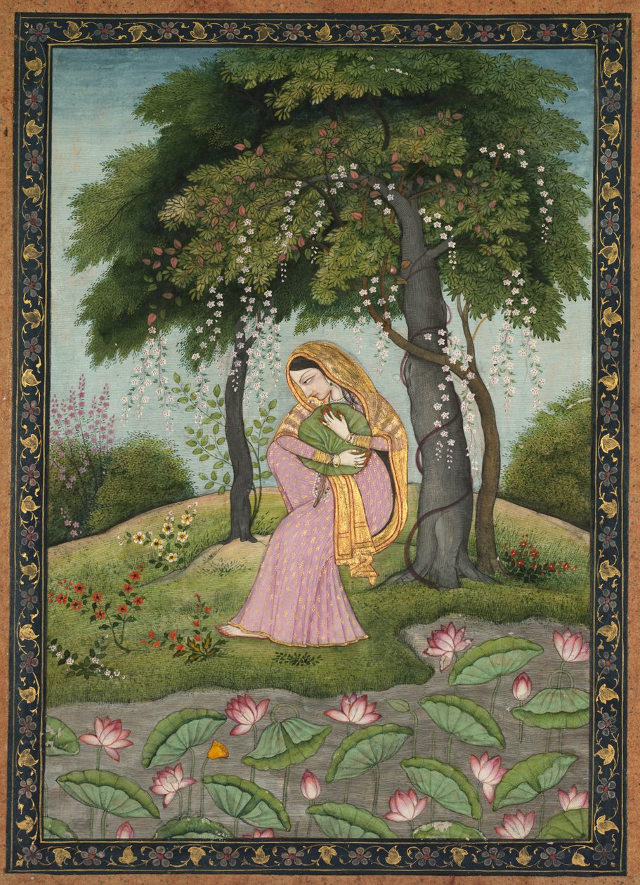 Virahini Nayika, hrdinka rozervaná láskou, c. 1800. od Unbekannt