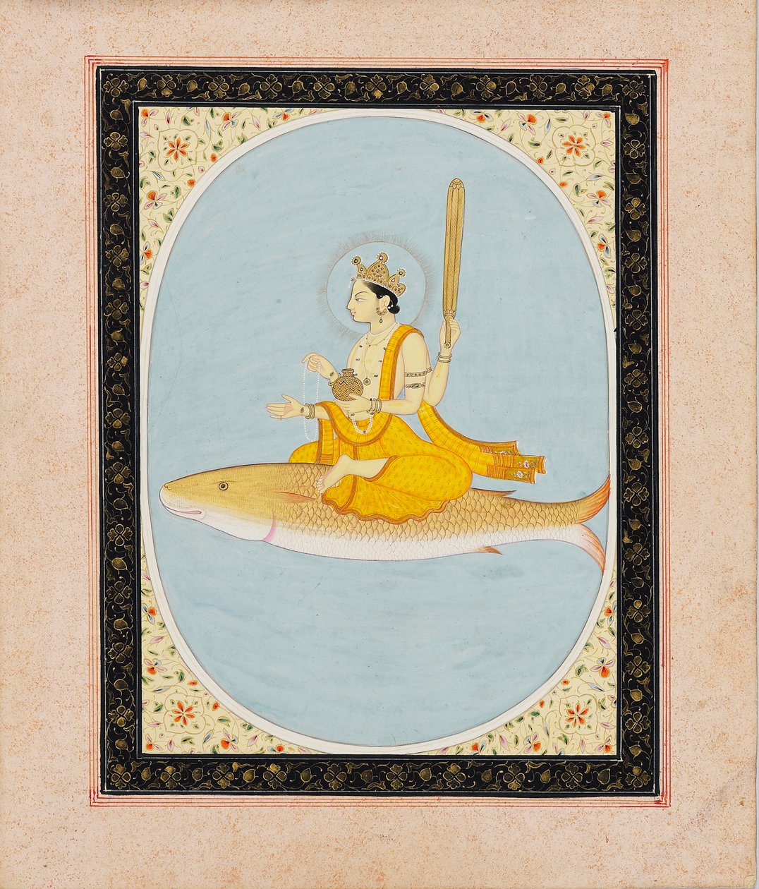 Višnu jako rybí avatar, Matsya, 1805-1815 od Unbekannt