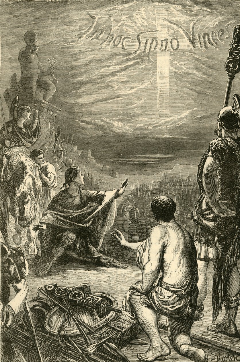 Vidění kříže v Saxa Rubra, 1890. od Unbekannt