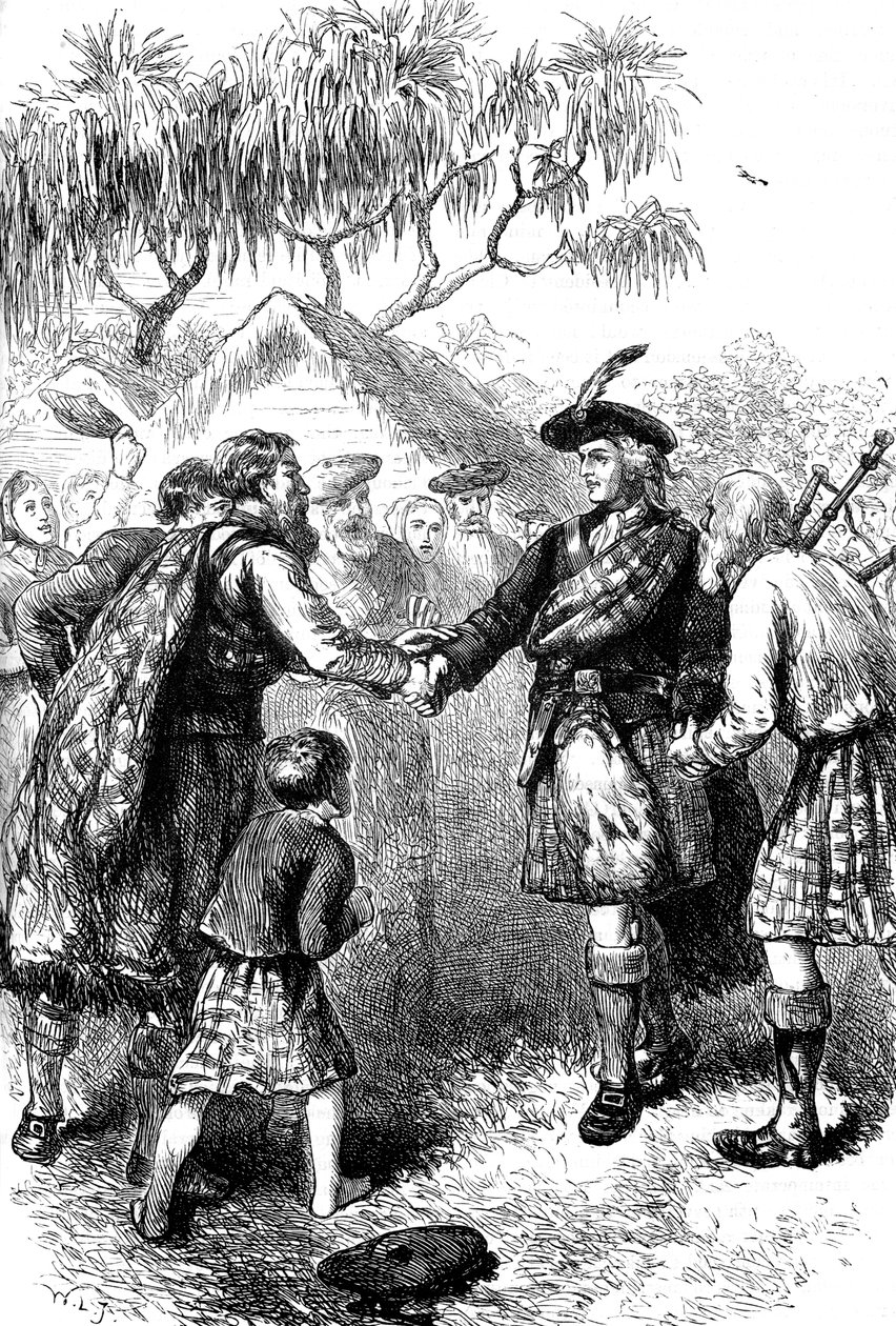 Návštěva Jamese Oglethorpea v kolonii Highland, Georgia, 30. léta 18. století od Unbekannt