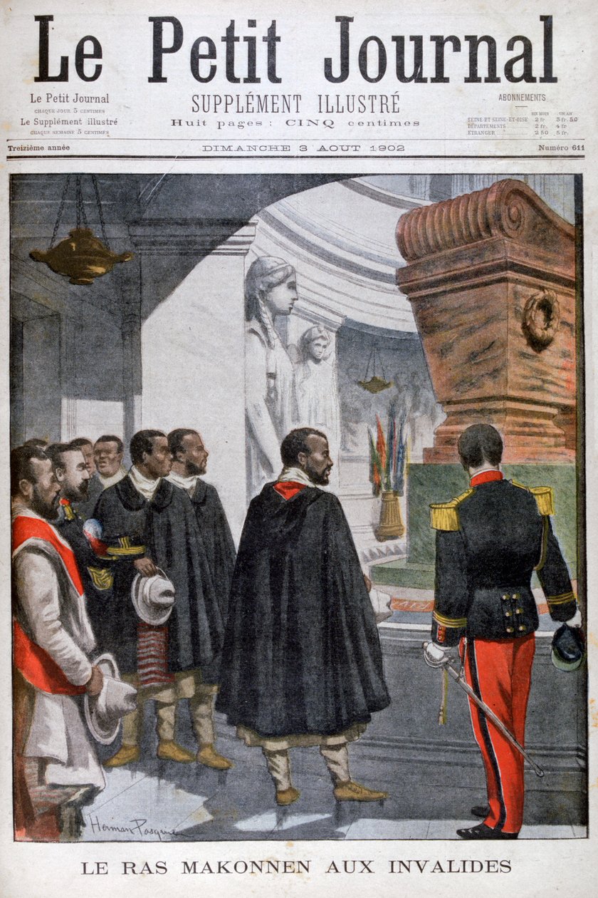 Návštěva Ras Makonnena v Les Invalides v Paříži, 1902 od Unbekannt