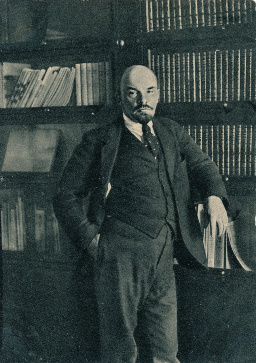 Vladimir Ilich Lenin, ruský bolševický vůdce, v Kremlu, Moskva, Rusko, říjen 1918 od Unbekannt