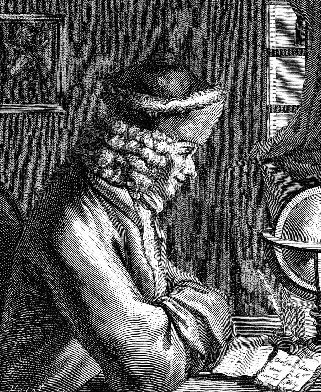 Voltaire, francouzský autor, dramatik, satirik a spisovatel 18. století od Unbekannt