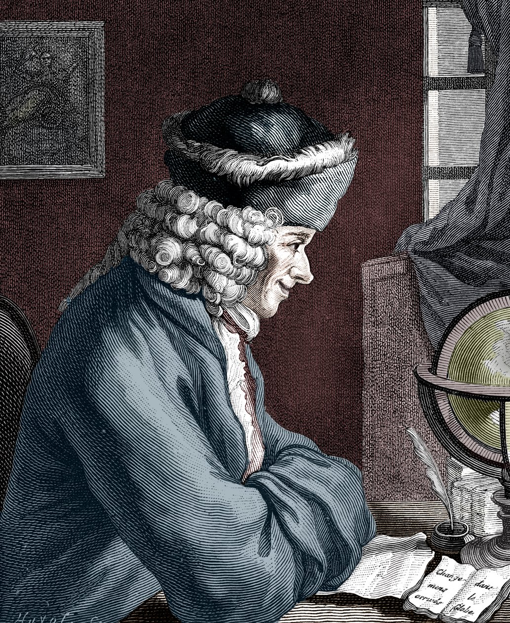 Voltaire, francouzský autor, dramatik, satirik a spisovatel 18. století od Unbekannt