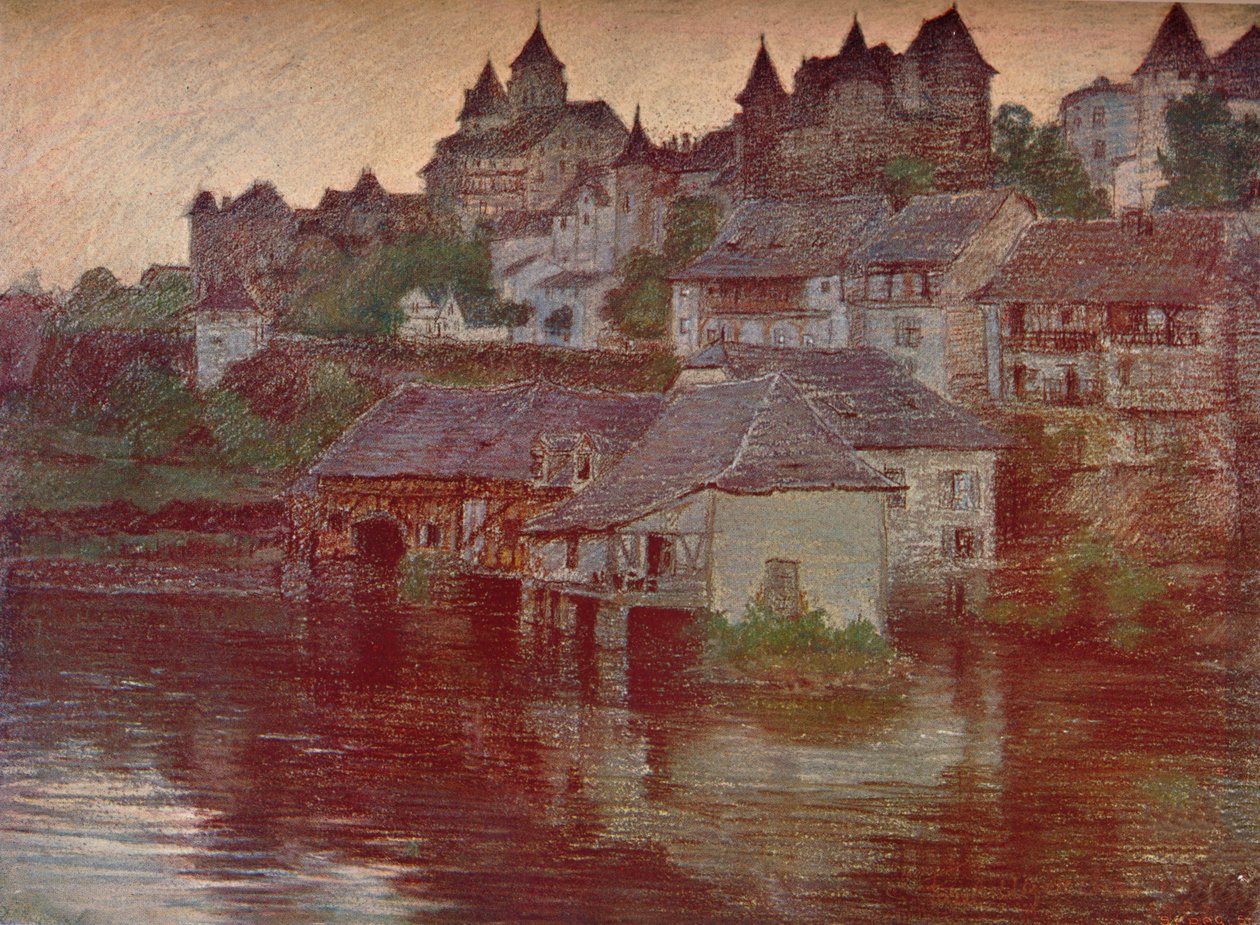 Celkový pohled na Zerche a jižní pobřeží Vezere, 1913,1914 od Unbekannt