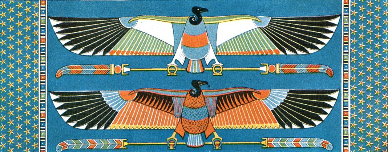 Stropní dekorace vulture, Philae, Egypt, 1928. od Unbekannt