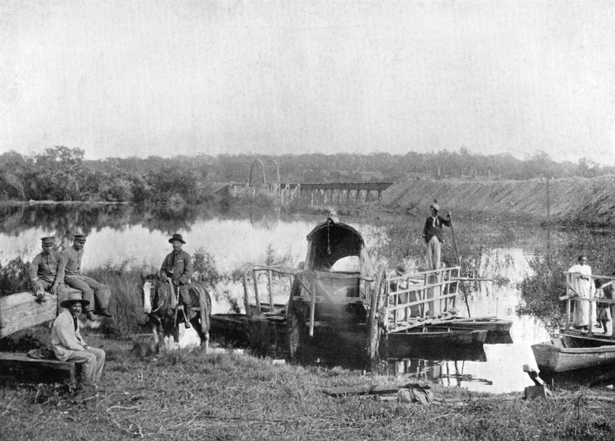 Čekání na trajekt, Paraguay, 1911 od Unbekannt