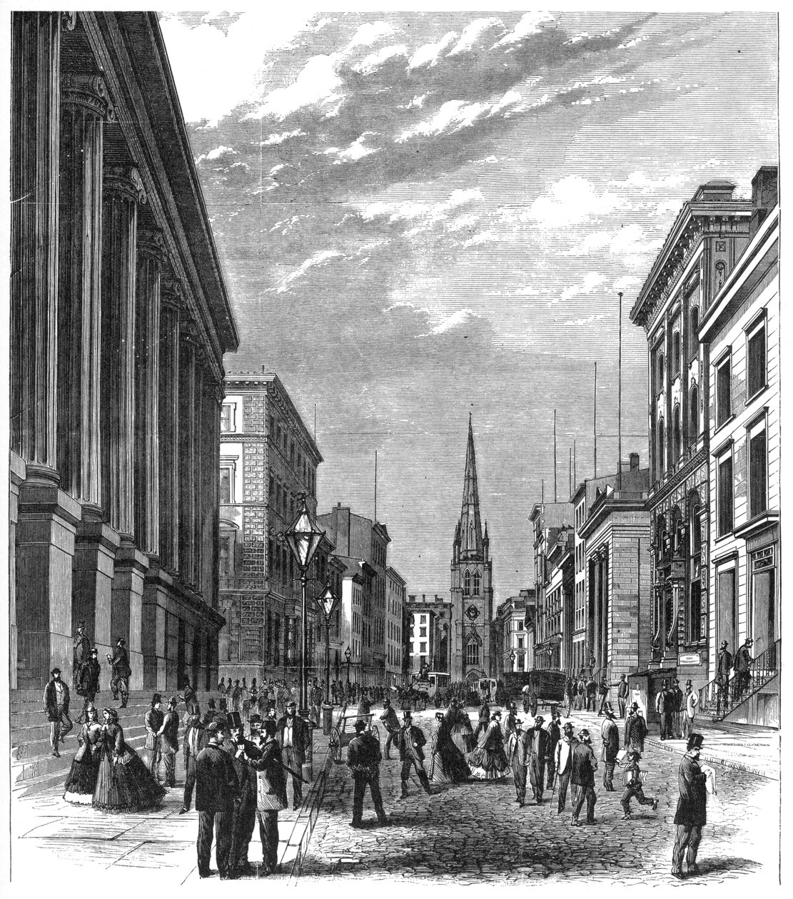 Wall Street, New York, 1869 od Unbekannt