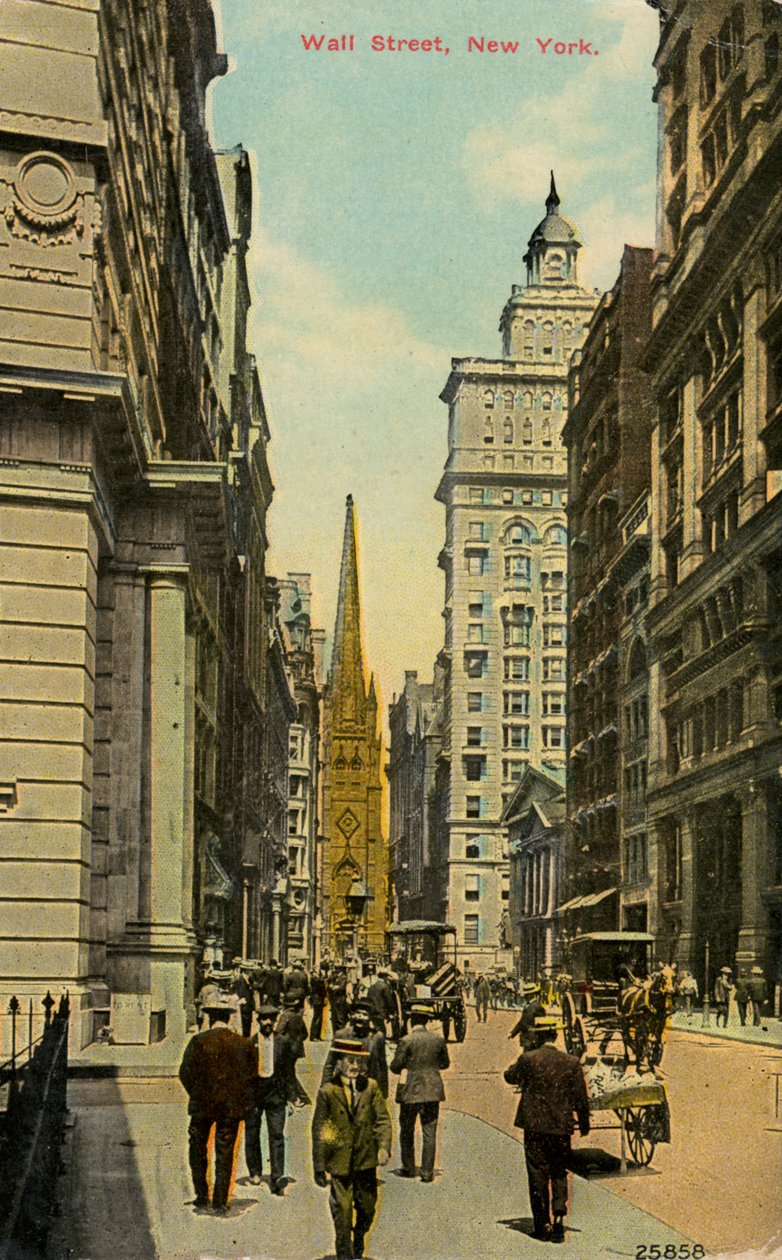 Wall Street, New York City, New York, USA, c1890-c1909 od Unbekannt