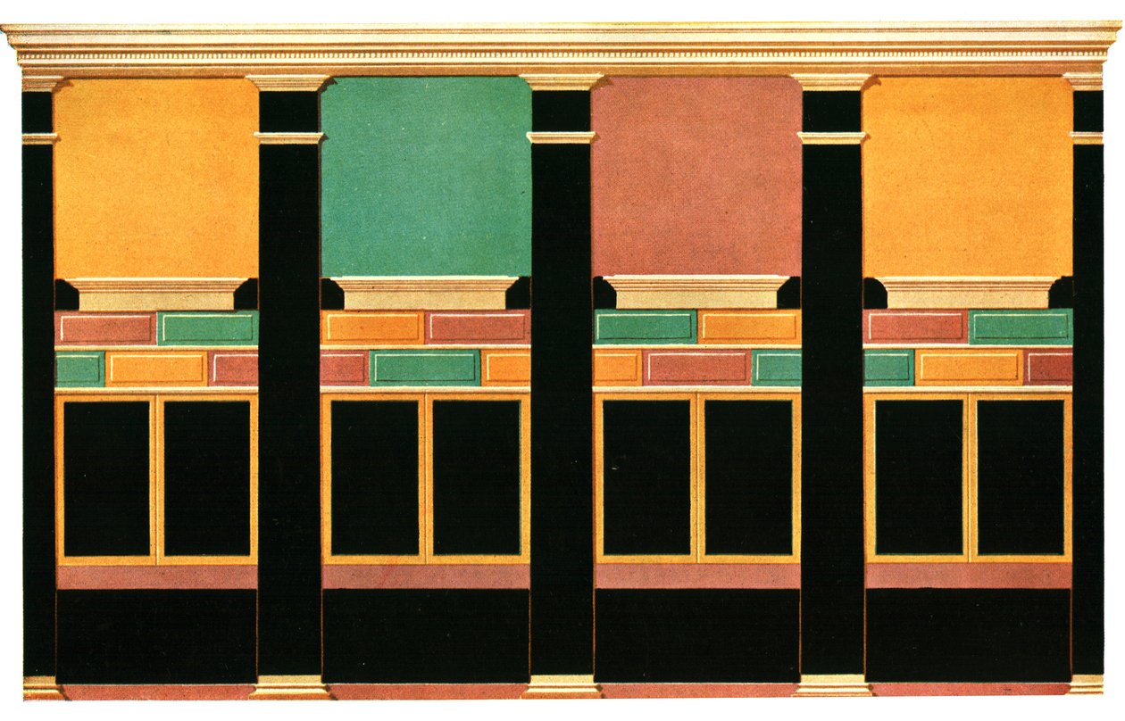 Nástěnná dekorace, Pompeje, Itálie, 1928. od Unbekannt