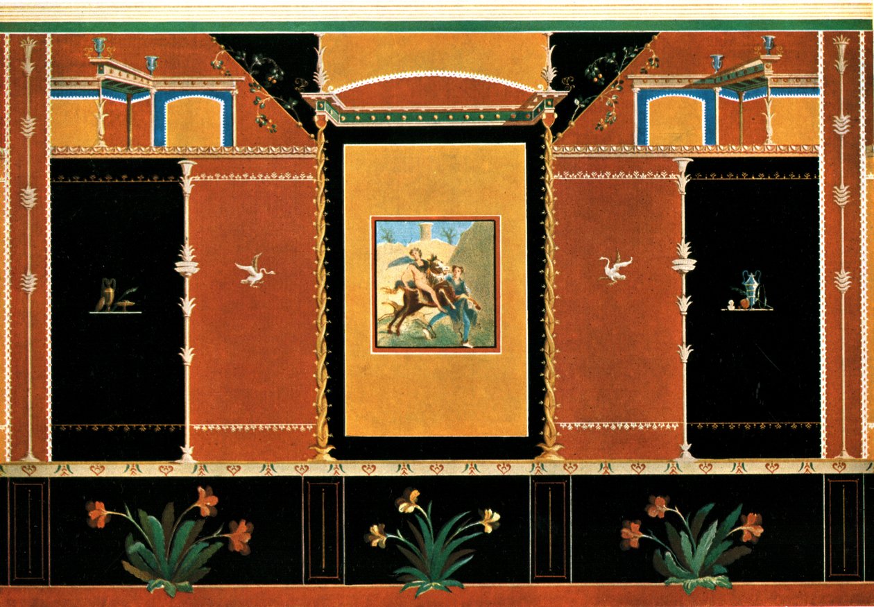 Nástěnná dekorace, Pompeje, Itálie, 1928. od Unbekannt