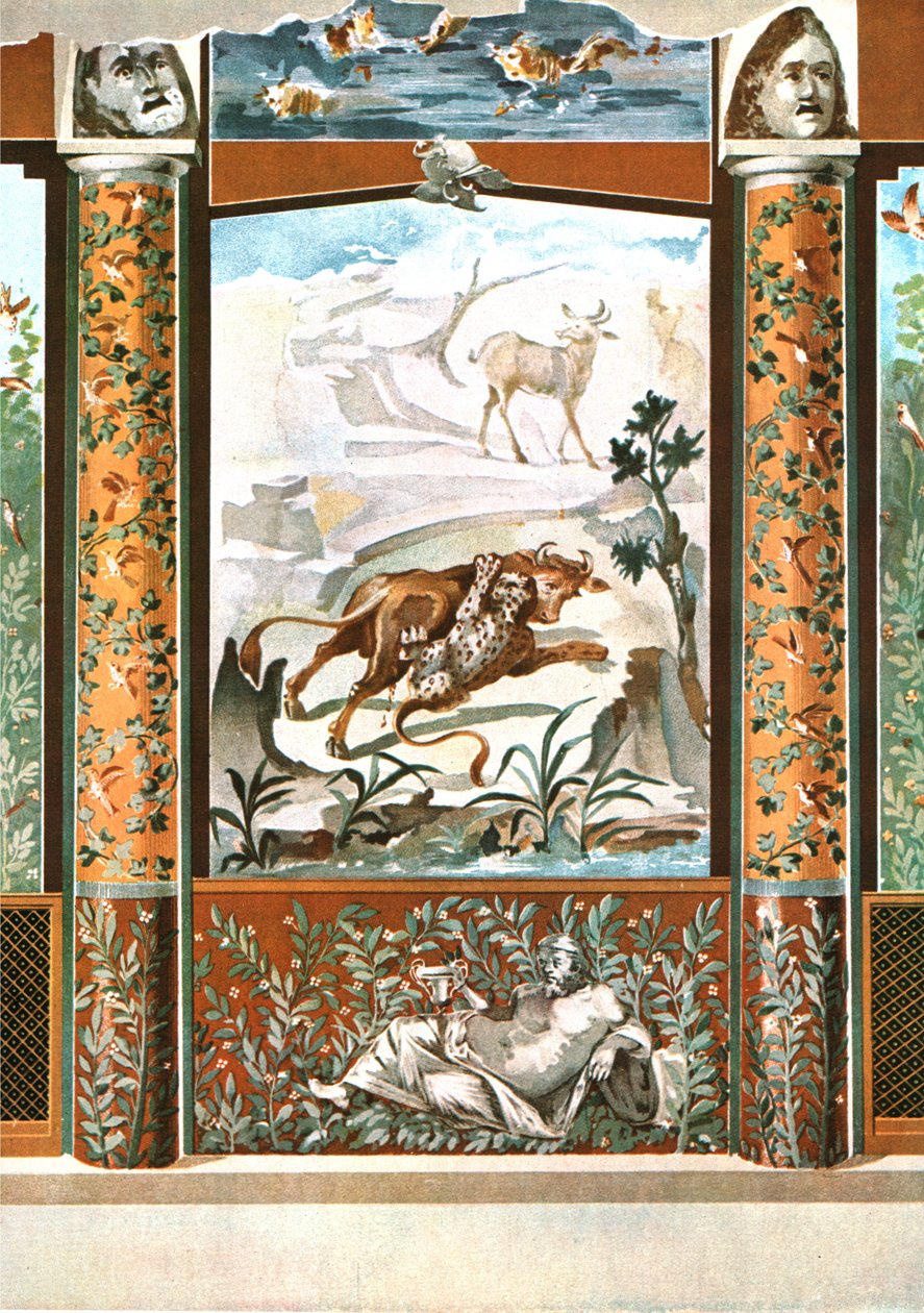 Nástěnná dekorace, Pompeje, Itálie, 1928. od Unbekannt